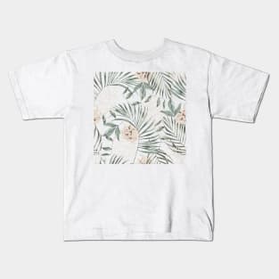 Roses and Leaves Pattern Kids T-Shirt